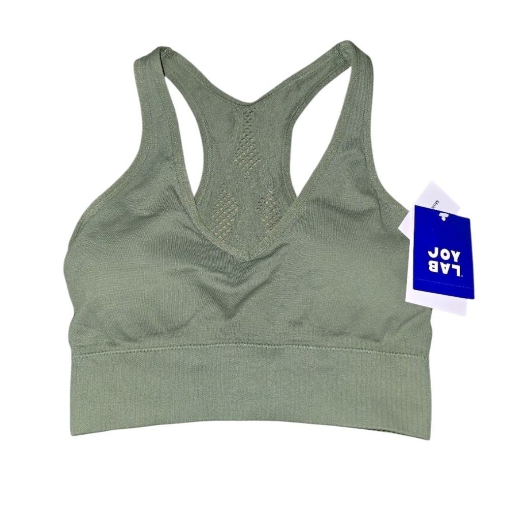 Womens JoyLab Green Sports Bra Racerback Design, Medium, NWT!!!